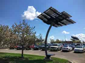 Solar Trees provide solar power with aesthetic design for this commercial solar project at Alliant Energy.