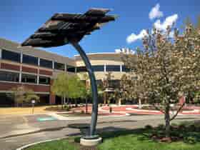 Solar Trees provide solar power with aesthetic design for this commercial solar project at Alliant Energy.
