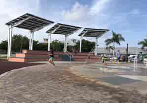 Solarscapes with LSX solar panels in Laishley Park, Punta Gorda, Florida