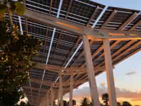 LSX Solar Panels cover carport providing protection and beautiful solar design