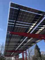 LSX solar panels combined on a custom solarscape structure | Lumos Solar