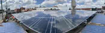 LSX translucent solar panels cover the Solar Canopy at Brewery Emperial.