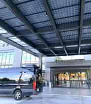 GSX bifacial solar hotel entryway in Seattle, WA area