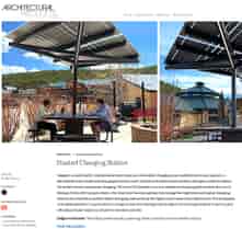 Lumos stand-alone solar shaded charging station with wireless charging, weatherproof outlets, LED lighting, and WiFi