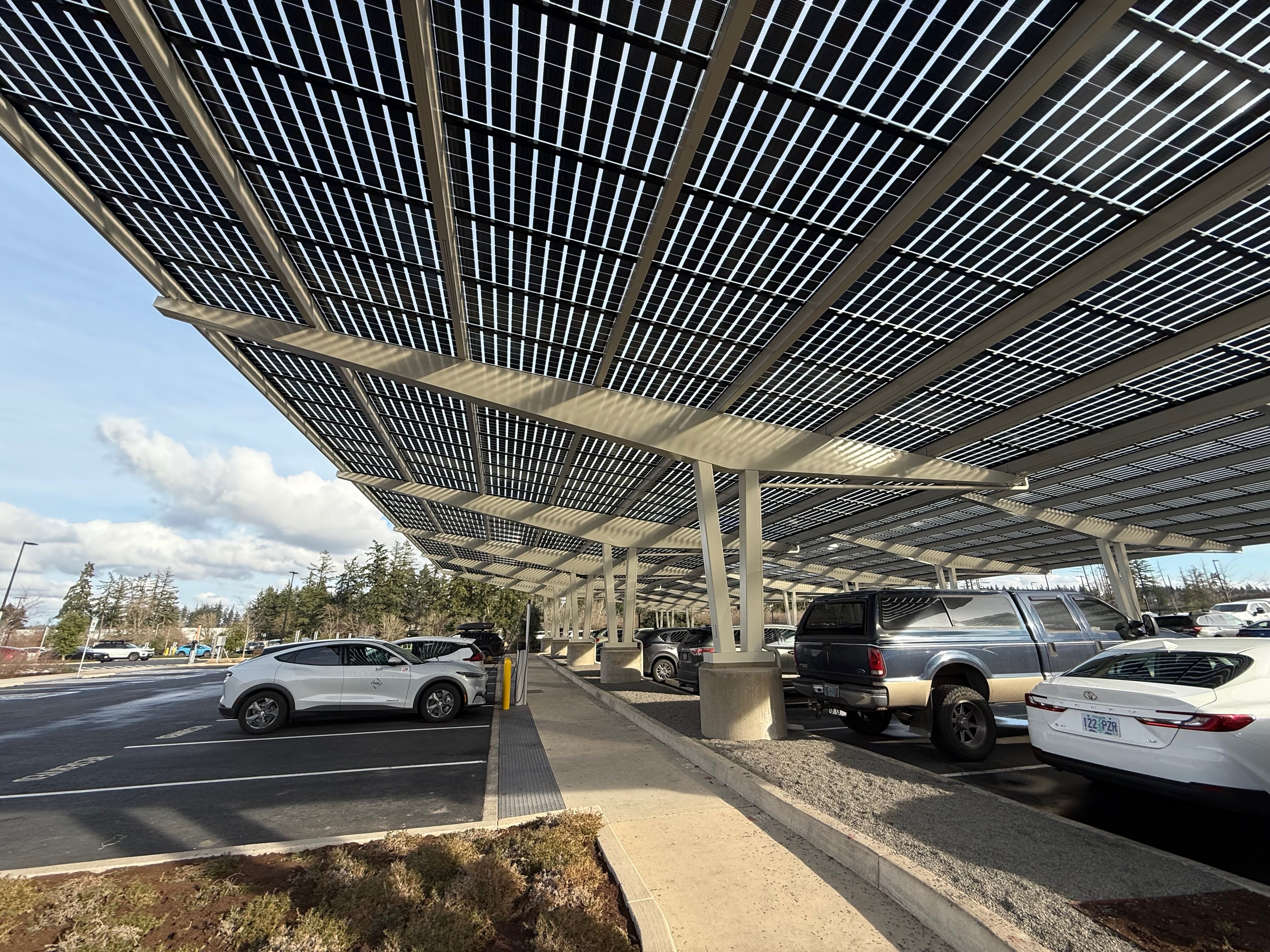 Impressive-solar-carports-portland-utility